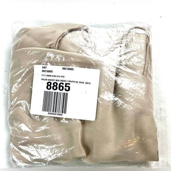 Anthropologie BHLD August Satin Charmeuse Midi Dress - Picture 10 of 15